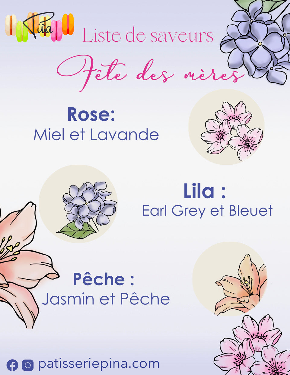 5 Macarons de la pâtisserie Piña