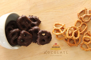 Bretzels enrobés de chocolat